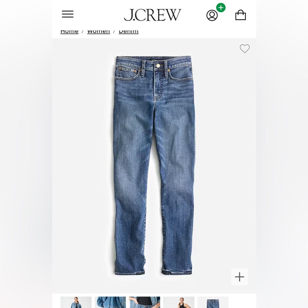 GUC JCrew Curvy Vintage Straight Jeans